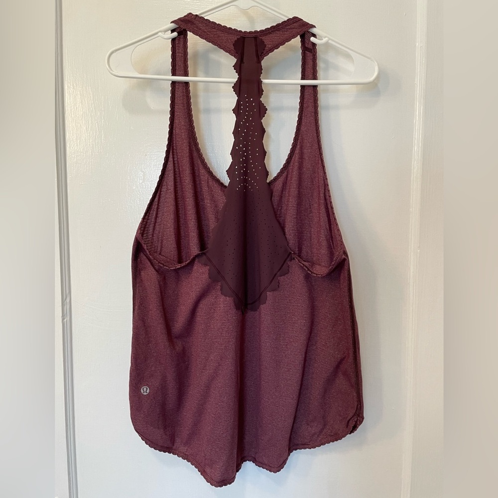 Lululemon Athletica Purple Backless Relaxed Tank Top